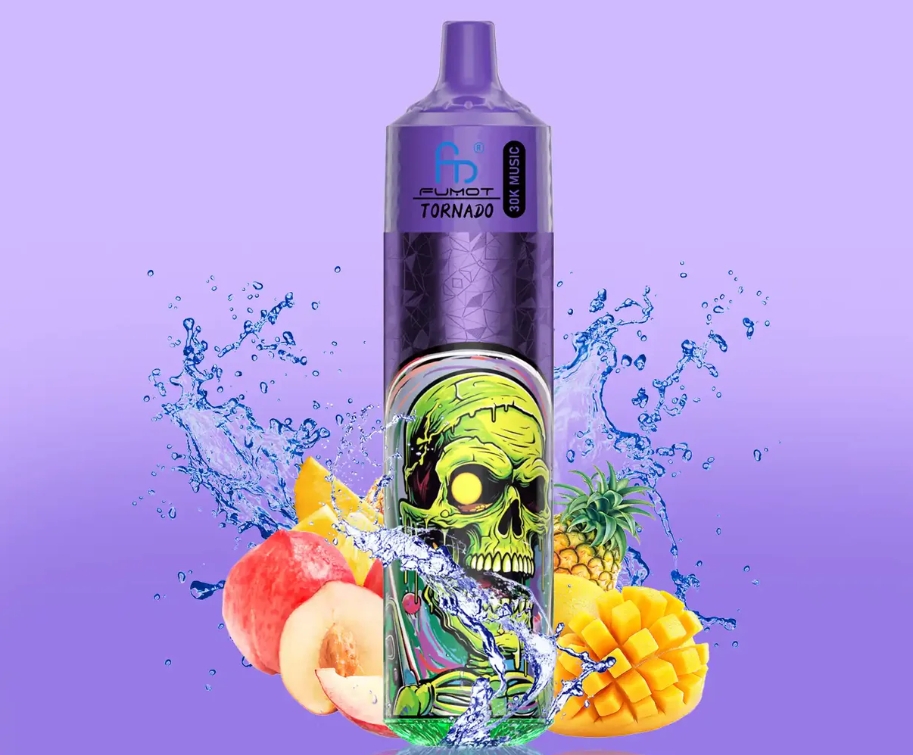 Fumot RandM Tornado 30000 Music Vape - Perzik Mango Ananas: Een Revolutie in Smaak en Technologie